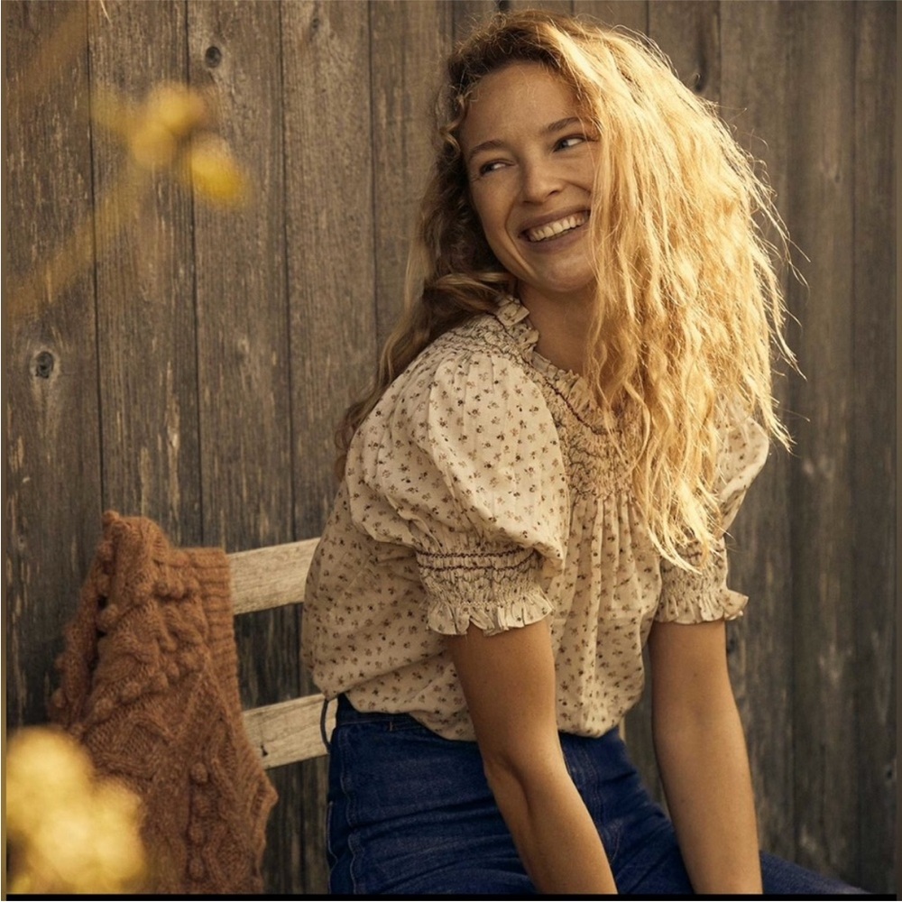 SOLD Doen Annalise Blouse in Cream Parc Moncreau